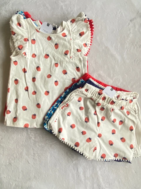BNWT NEXT girls 10 piece short & top bundle size age 5-6 years