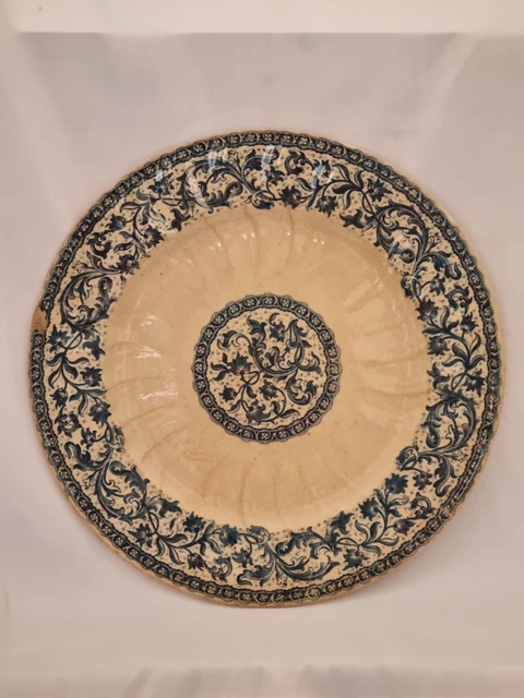 Assiette Creuse Bleue En Faïence De Gien - Motif Floral - 7 Disponibles