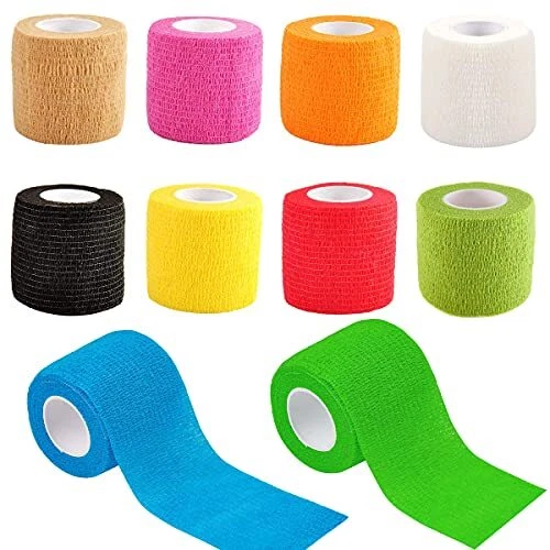 Annhao Bandage Autoadhésif Cohésifs, 10 Rouleaux Bande Cohesive Bandages Auto-ad