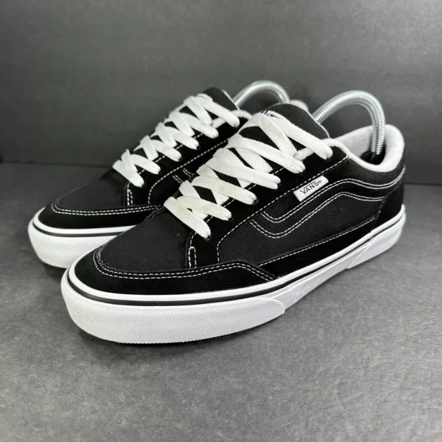 Vans Bearcat Skate Shoes Mens Size 7 Black Canvas & Suede Classic Sneakers