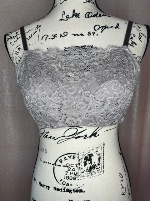 Olga, Intimates & Sleepwear, Olga Pretty Lace Cami Bra Womens 36d White  Adjustable Strap Nylon Blend 35263
