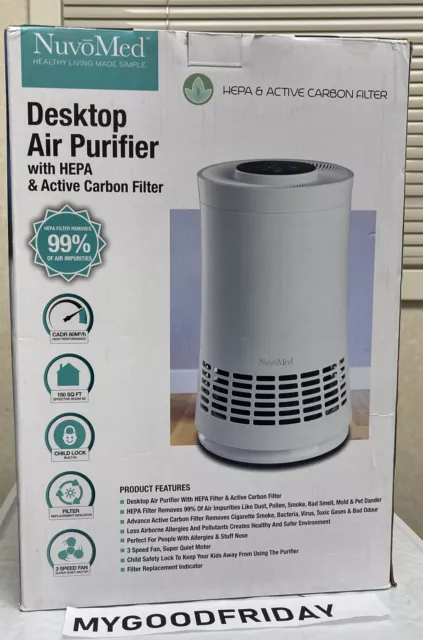 NuvoMed 385408 Tabletop Air Purifier *Brand New Box Pack