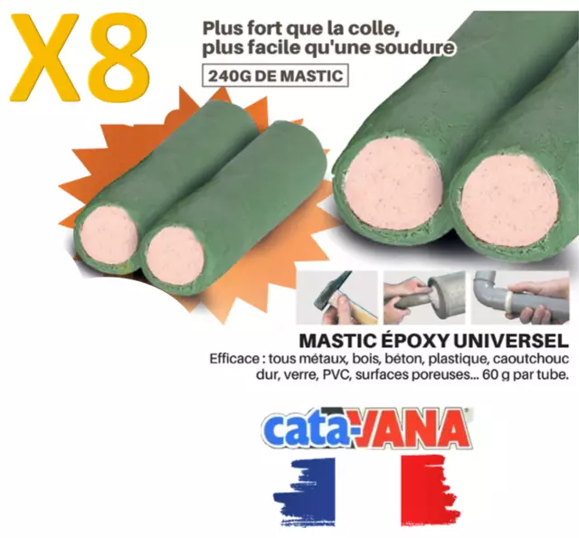 X8 Pâte à Réparer Mastic époxy Universel Soudure à Froid Epoxy Coller