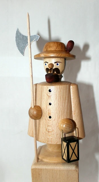 großer Räuchermann ca. 19 cm Erzgebirge Nachtwächter DREGENO Raucher Mann