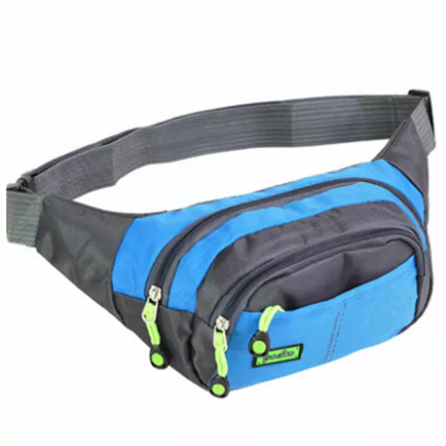 Unisex Handy Waist Belt Climbing Hiking Sport Bum Bag Fanny Pack Zip Pouch Large 3