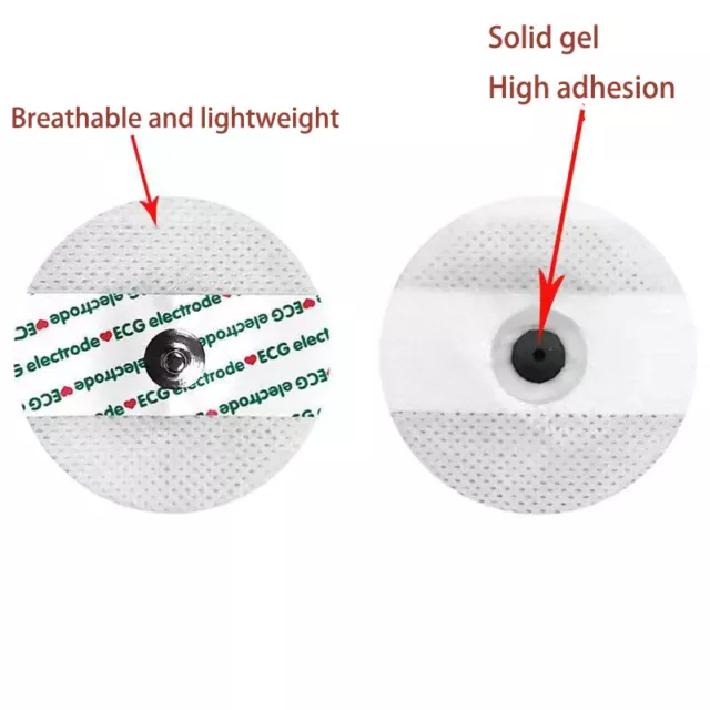 50Pcs Disposable ECG Electrode Pads for Dynamic ECG Monitor Physiotherapy Patche
