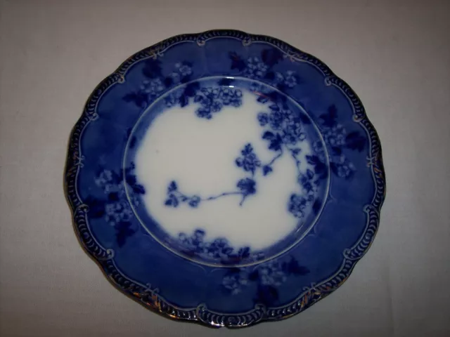 Vintage Ridgway Lugano Flow Blue 9” Luncheon Plate