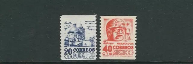 MEXICO 1969 PORTRAITS, ARCHITECTURE (Scott 1003-5 COILS) VF MNH