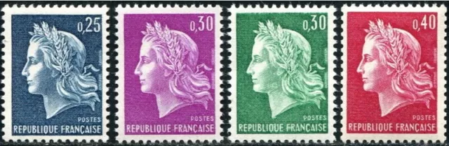 France N°1535 / 36B 1967 - 69 Marianne De Cheffer MNH