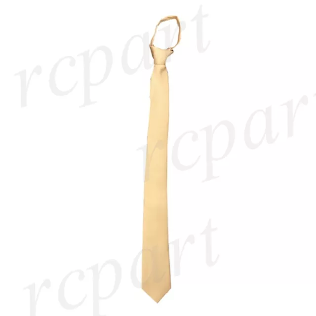 New formal men's pre-tied ready knot necktie poly wedding party Gold prom slim