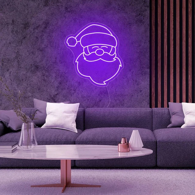 02 Neon Sign Santa Santa Claus for Gaming Room Home Decor As Your Own Sign