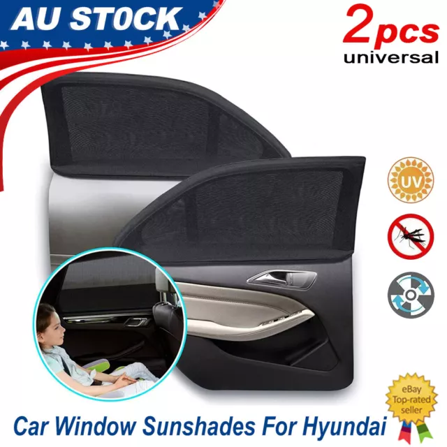 2xWindow Sock Car Sun Shades for Hyundai Privacy Shades UV Protection Breathable