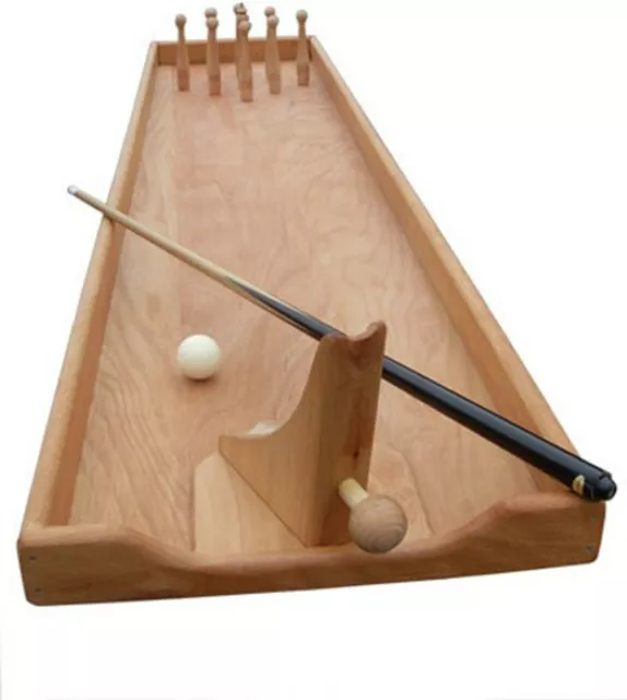 Tischkegelbahn Tischspiel Kegelspiel Billard Holzspiel Gesellschaftsspiel