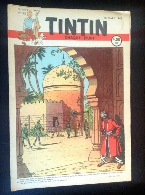 Fascicule périodique N° 12 1948 Journal Tintin Jacobs TRES BON ETAT
