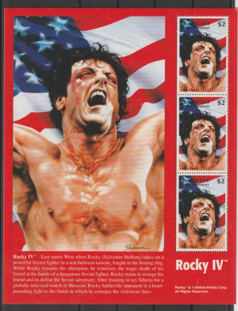 St.Vincent Grenadines 1996 Cinema Rochy IV ° Sylvester Stallone 1 Bf MNH MF1215