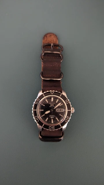 SEIKO 5 Sports 7S36-04N0 Watch Steel Black Mechanic SNZH55K1