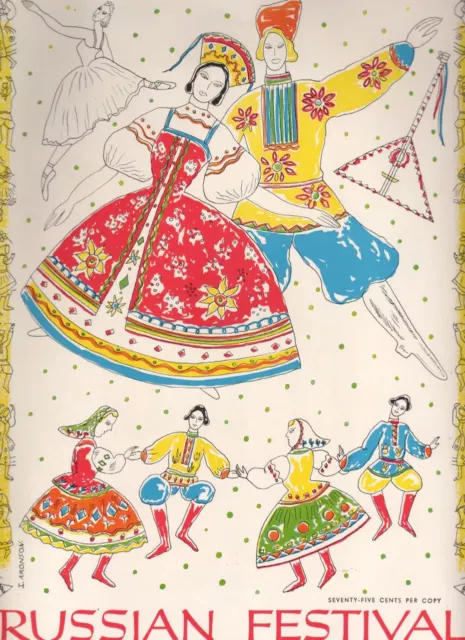 "Russian Festival Of Music And Dance"   Souvenir Program   1959