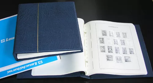 LEUCHTTURM SF Vordruckalbum Österreich 1850-1938 im blauen Drehstabbinder NEU!