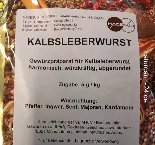 Hagesüd, Kalbsleberwurstgewürz, 1kg, Gewürz, Gewürze,