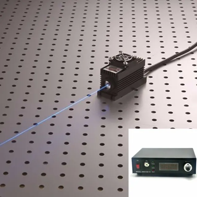 410nm 30mW Single-Mode Blue Laser Dot Module +TTL/Analog +TEC +Adjustable Power