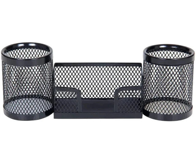 Metal Mesh Desk Organizer Stationary Storage Stand Pen Pencil Holder