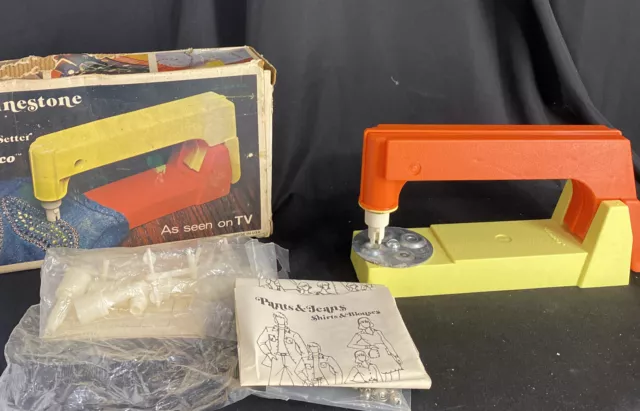 Vintage Rhinestone Stud Setter, the Bedazzler Rhinestone Kit, Vintage  Rhinestone Stud Setter Machine, 1980s Crafts Kit, Bedazzler Set 