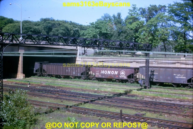 Original Slide Monon Rr Coal Hopper 4037 Chicago 1968