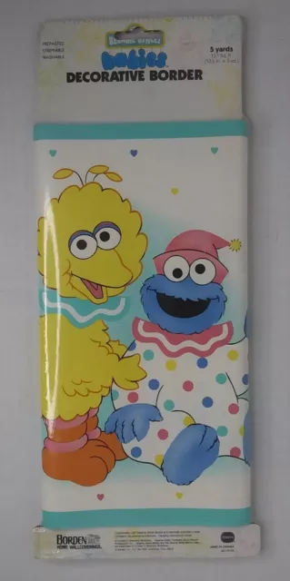 Sesame Street Babies Decorative Wallpaper Border 5 Yards Jim Henson Muppets New