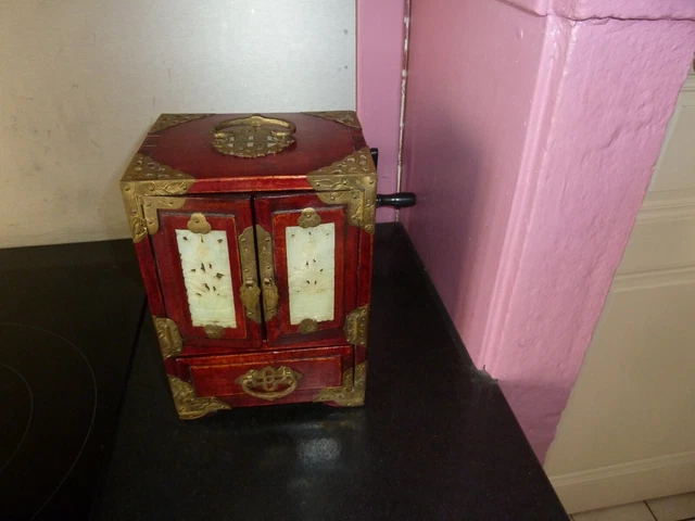 A3 Miniature De Meuble Commode / Boite A Bijoux En Bois Avec Tiroir