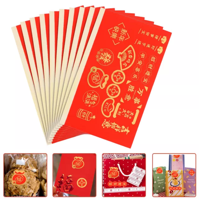 10 Chinese New Year Rabbit Stickers - 2023 Gift Labels & Decals-HJ