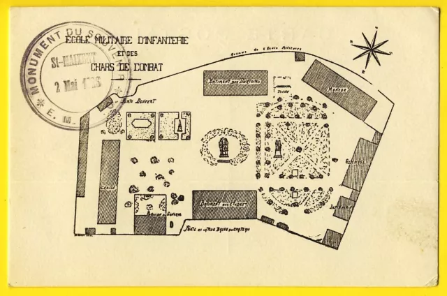 cpa Rare 79 - SAINT MAIXENT Plan ECOLE MILITAIRE d'INFANTERIE et CHARS de COMBAT