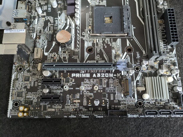 ASUS PRIME A320M-K Socket AM4 DDR4 AMD Motherboard * please read* £28. ...