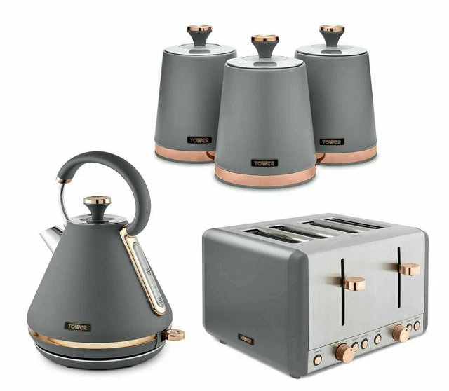 Tower grey and rose store gold kettle and toaster