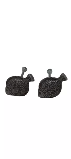 Set Of 2 Vintage Aluminum Fish Drawer Pulls Cabinet Door Pulls  Aries Fish Knob