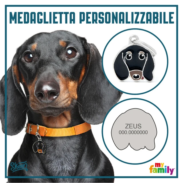 Medaglietta Basic Cuore Blu di MyFamily - Garden & Dogs