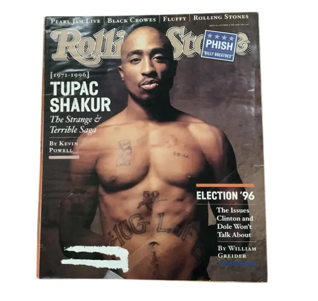Vintage Rolling Stone Tupac October 1996 Cover Issue
