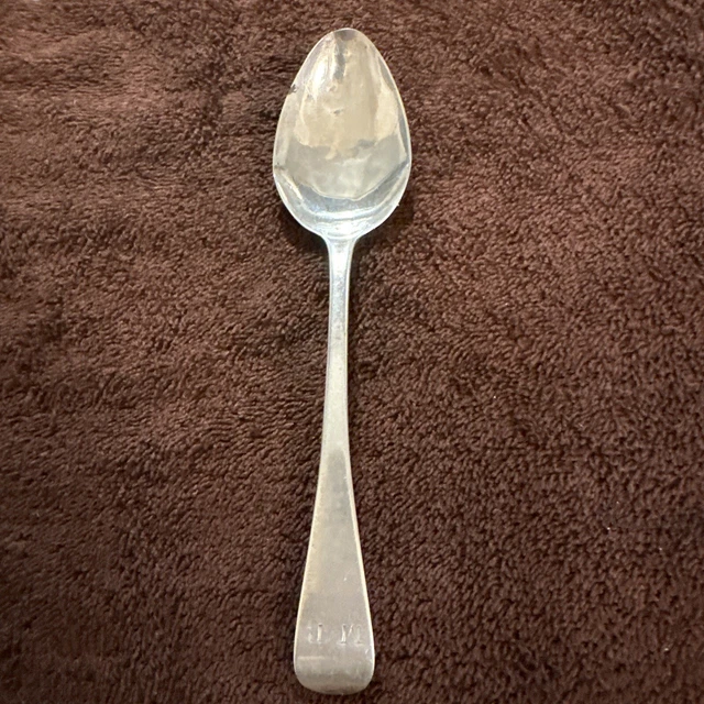 Antique Silver Sampson & Mordan SM Silver Markings Table Serving Spoon 1800’s