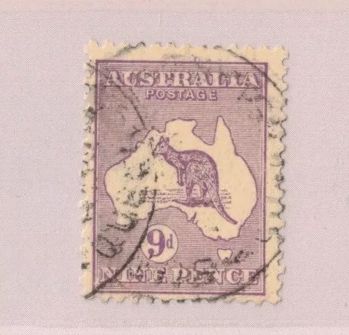 1915 Australia 9d violet Roo Stamps 2nd wmk SG 27 FU