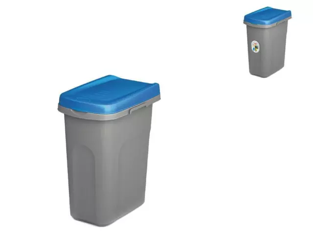 Poubelle Noir Recyclingsystem Avec 50L (56 x 36,5 x 36cm) Bleu