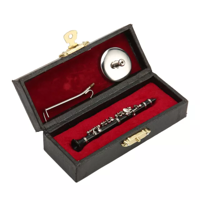 Miniature Clarinet Replica With Stand And Case Mini Musical Instrument Mode