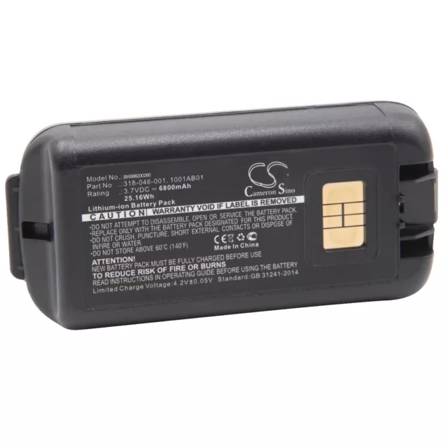 Batterie 6800mAh pour INTERMEC 1001AB01,1001AB02,318-046-001,318-046-011