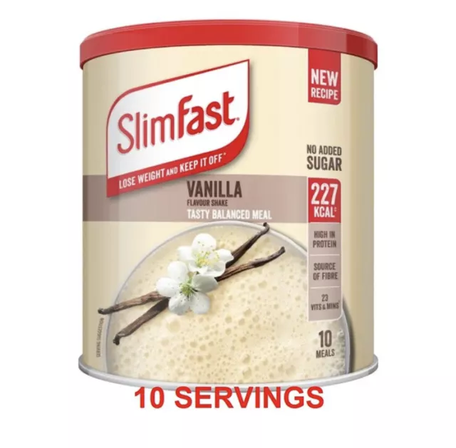 Batido en polvo de reemplazo de comida de vainilla SlimFast dieta batido de peso mezcla de batido