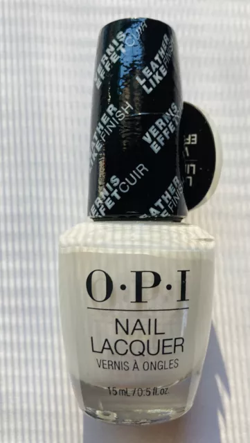 OPI Nail Lacquer RYDELL FOREVER 0.5 oz White Cream Polish Leather Finish Grease