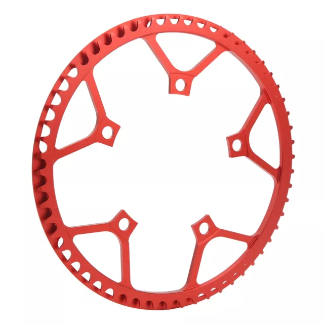 (Red)58T Bicycle Chainring Full Aluminum Folding Bicycle Sprocket Strong