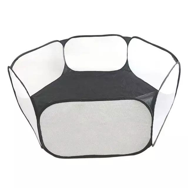 Foldable Play Pen Cage Hamster Rabbit Guinea Pig Gerbil Indoor/Outdoor Black