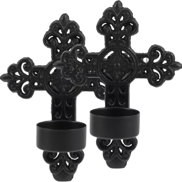 2 Pcs Wall Mount Candle Holders Mounted Hanging Sconces Display Stand