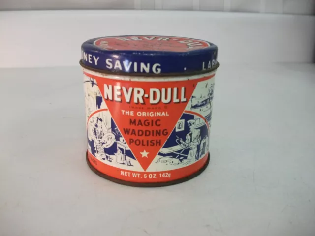 Vintage Metal Polish Tin Nevr-dull 