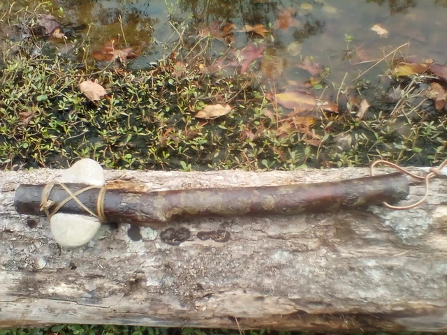 Native American Authentic Traditional War Club/Tomahawk, 18 in. x 4.5 in.
