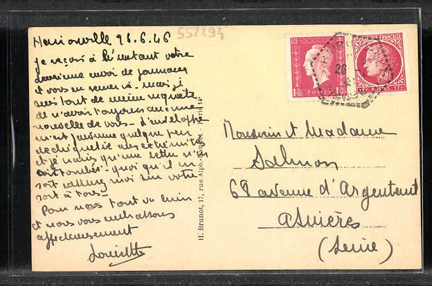 CPA Haironville, Intèrieur de l´Eglise 1946 2