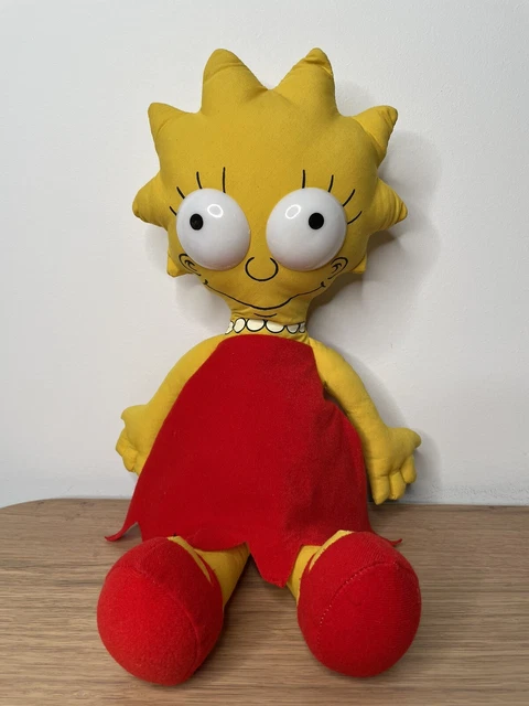VINTAGE THE SIMPSONS 1990 Lisa Simpson Large Soft Plush Stuff Toy